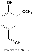 Strukturen af 4-ethenyl-2-methoxyphenol