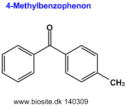 Strukturen af 4-methylbenzophenon