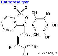 Strukturen af bromcresolgrønt