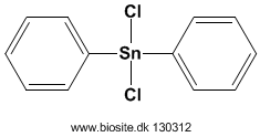 Strukturen af dichlordiphenylstannan
