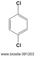 Strukturen af 1,4-dichlorbenzen