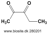 Strukturen af 2,3-pentanedion