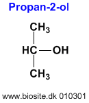 Strukturen af propan-2-ol