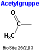 Strukturen af acetylgruppen