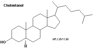 Strukturen af cholestanol