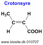 Strukturen af crotonsyre