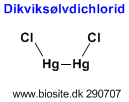 Strukturen af kvikslv(I)chlorid