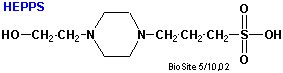 Den kemiske struktur af bufferen HEPPS
