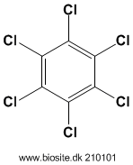 Strukturen af hexachlorbenzen