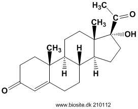 Strukturen af 17 alfa hydroxyprogesteron