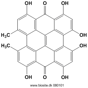 Strukturen af hypericin