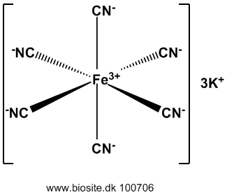 Strukturen af kaliumhexacyanoferrat(III)