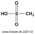 Strukturen af methansulfonsyre