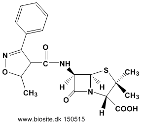 Strukturen af oxacillin