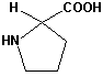 Strukturen af aminosyren prolin