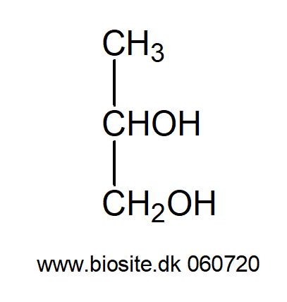 Strukturen af propylenglycol