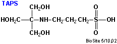 Den kemiske struktur af bufferen TAPS