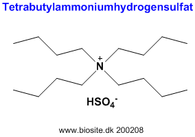 Strukturen af tetrabutylammoniumhydrogensulfat -TBA