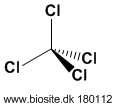 Strukturen af tetrachlormethan