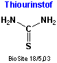 Strukturen af thiourinstof